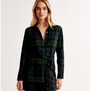 Abercrombie-Flannel Shirt Dress Size: L